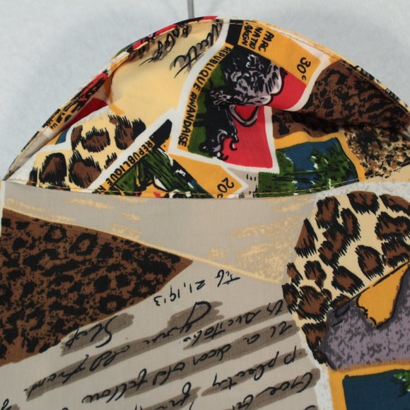 Vintage S. G. Sport Collection Top Women's 1X Busy All Over Print Blouse - Picture 15 of 15